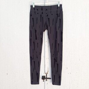 Lucy Gray and Black Leggings‎ Abstract Full Length Athletic Pants
